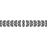 Minimalist Leaf Branch Border on Gradient Background vector