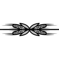 Elegant Floral Art Deco Border on White, Decorative vector