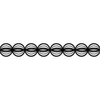Minimalist Black and White Ornamental Border, Decorative Element, Seamless vector