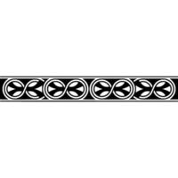 Celtic Knot Border , Black and White Ornament, Seamless Pattern Element vector