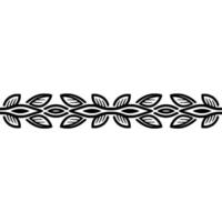 Decorative Vine Border - Minimalist Black and White vector