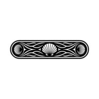 Black White Seashell Border , Elegant Coastal Pattern vector