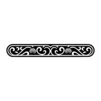 Elegant Black Decorative Scroll Border with Shell Motifs vector