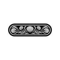 Ornamental Shell and Leaf Element vector