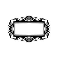Elegant Black White Decorative Frame - Blank Space for Text, Vintage Style vector