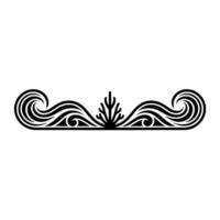 Decorative Black Border - Waves Abstract Tree vector