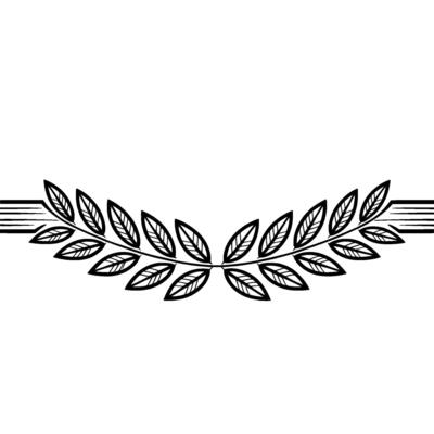 Elegant Laurel Wreath Illustration on Gradient Background