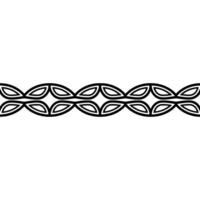 Minimalist Geometric Border Pattern, Black on White, Decorative Element vector