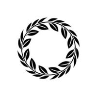 Minimalist Laurel Wreath Illustration Elegant Element vector