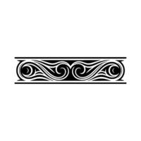 Decorative Swirl Border Element, Monochromatic , Elegant and Minimalist vector