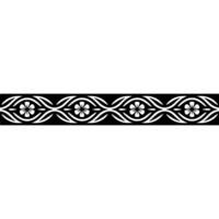 Elegant Floral Border on Black with White Background vector
