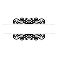 Elegant Ornamental Frame in Black White vector