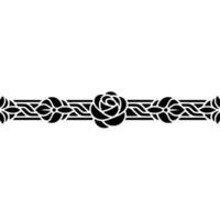 Black Floral Border - Elegant, Element on Gradient Background vector