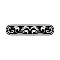 Elegant Wave Border, Black and White, Decorative Element vector