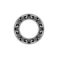 Elegant Circular Swirls Frame on White Background vector