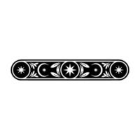 Elegant Border Stars, Crescent Moons, and Foliage vector