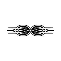 Elegant Floral Pattern in Black and White, Element vector