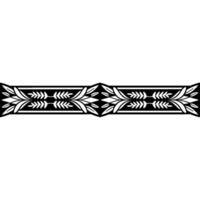 Elegant Botanical Border , , Black, White Green, Decorative Element vector