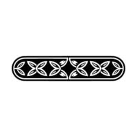 Ornate Black White Geometric Border for Decorative Elements vector