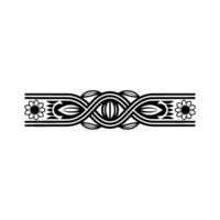Ornamental Border with Floral Geometric Elements vector