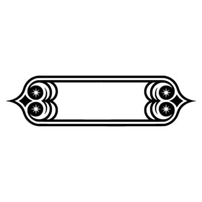 Elegant Label with Decorative Starburst Accents
