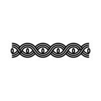 Woven Eye-like Black Line Border on Gradient Background vector