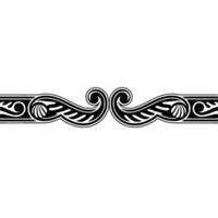 Ornate Black Scroll Border on Light Background vector