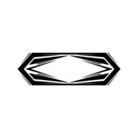 Geometric Minimalist , Hexagonal Abstract on White, Modern Branding vector