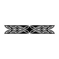 Geometric Leaf Pattern Black and White Ornament vector