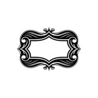 Elegant Black White Frame on Soft Gray Background vector