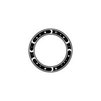 Celestial Ring Minimalist with Stars and Moons vector