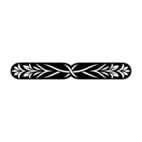 Decorative Botanical Border Element in Elegant Minimalist Style vector