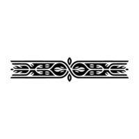 Elegant Black Botanical Border on White Background vector