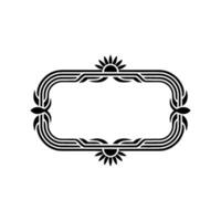 Elegant Black and White Frame with Decorative Elements vector