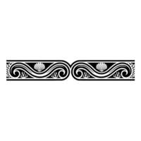 Black and White Nautical Border with Seashells and Waves vector