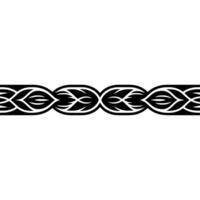 Decorative Border - Black and White Pattern on White vector