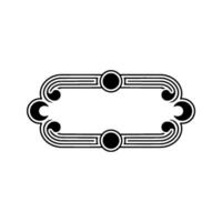Elegant Art Deco, Frame on White Background vector