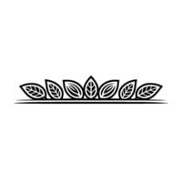 Minimalist Leaf Border Elegant Line Art Element for Decor, Invitations vector