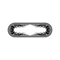 Black Tribal Frame Ornament on White Elegant for Resources vector