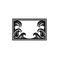 Elegant Wave Frame, Decorative Border for , Minimalist Art vector