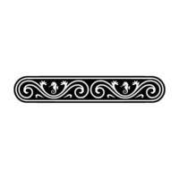 Elegant Seahorse Border , Swirls and Waves, Decorative Element vector