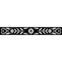 Elegant Black- and White, Floral, Border vector
