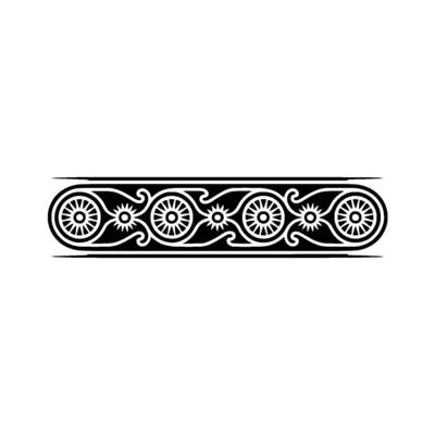 Ornate Black White Border Decorative