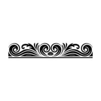 Elegant Black Ornamental Border, Element vector