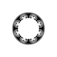 Elegant Decorative Black Circle Frame on White Background vector