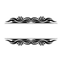 Elegant Ornament Frame Black Floral Motif on Gradated Background vector