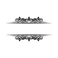 Elegant Black, Flourish Frame on White Background vector