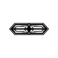 Geometric Badge , Black White, Modern, Abstract vector