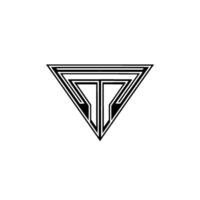 Geometric T Art Deco Style on White vector