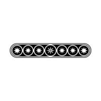 Minimalist Star Ornament in Black and White vector